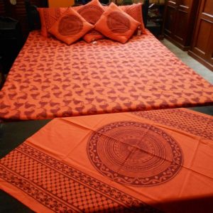 All over Peacock Print Bed Sheet and Mandala Table Cloth