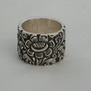 Silver Dragon Carved Ring