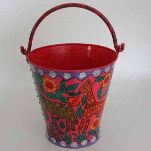 Mithila Painting Bucket