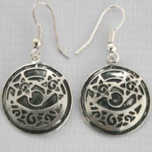 Silver Plated Round Shape Earrings