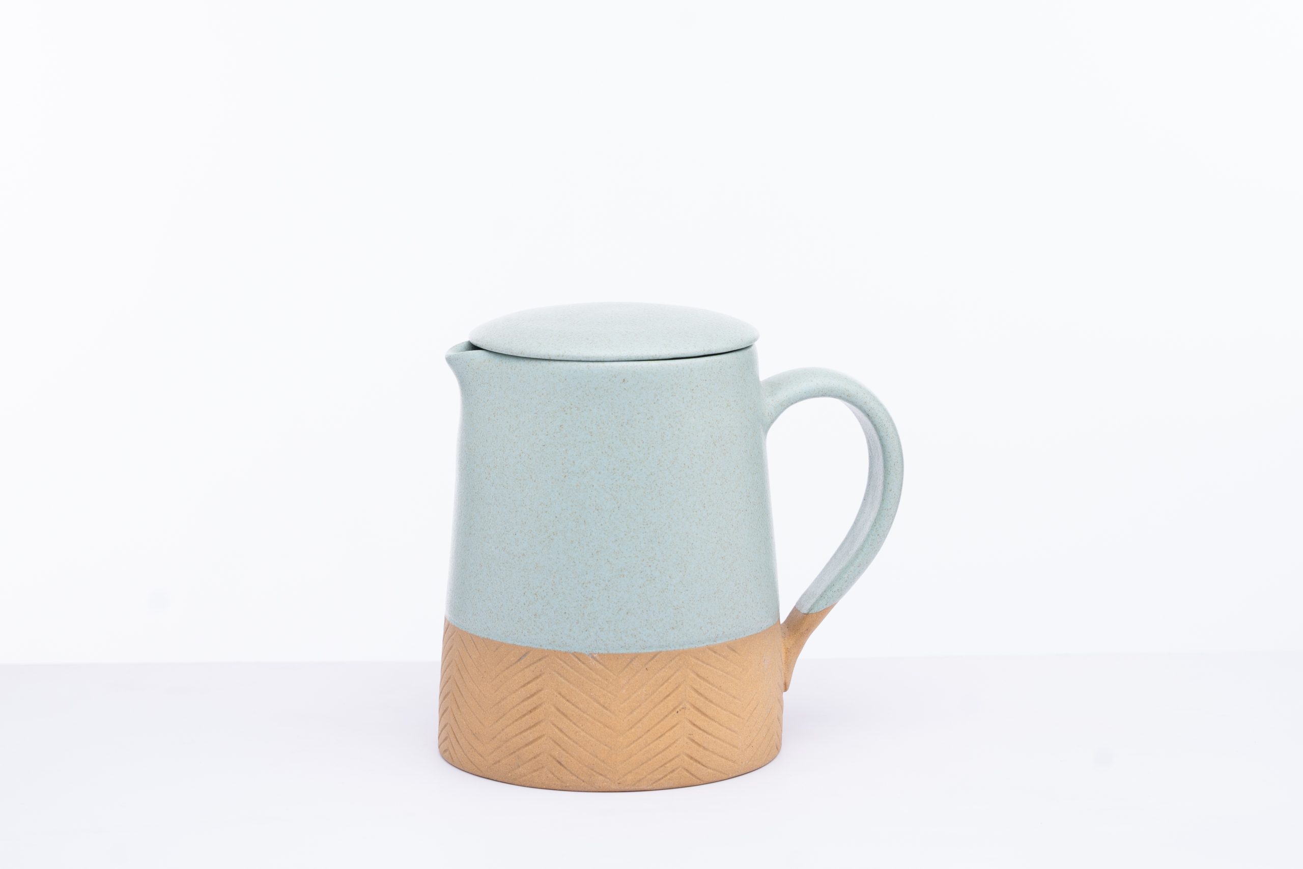 Chevron Pattern Water Ceramic Jug with chevron design