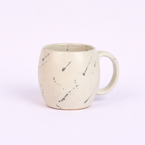 Oval Sprinkle Cylindrical Ceramic Mug, ceramic mug
