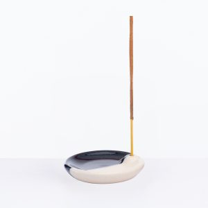 Ceramic Incense Holder, Two Color Tone Incense Holder (Side Ball)