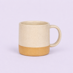 Ceramic, Bottom-Unglazed Cylindrical Mug