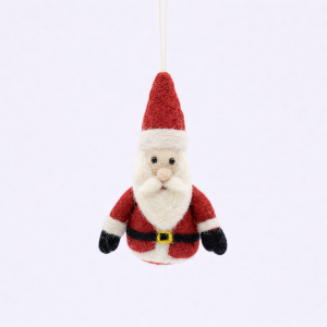 felt, handmade, santa hanging