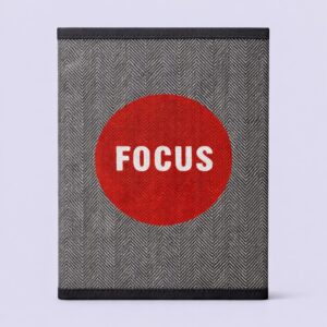 handmade, lokta paper, Grey Focus Red Notebook