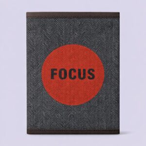 handmade, lokta paper, Grey Red Focus Notebook
