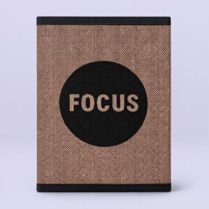 handmade, lokta paper, Beige Focus Black Notebook
