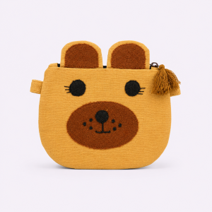 Honey Bear Purse, cotton purse, handmade, eco friendly, handmade purse, handmade cotton purse, sustainable, ethical, gifting, wallet