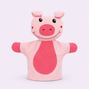 Pig Hand Puppet, hand puppet, sustainable, ethical, handmade, eco friendly, children, play, educational, gifting