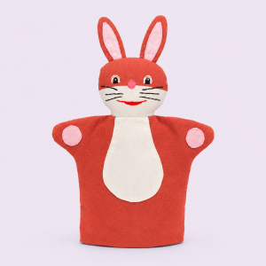 Bunny Hand Puppet, hand puppet, sustainable, ethical, handmade, eco friendly, children, play, educational, gifting
