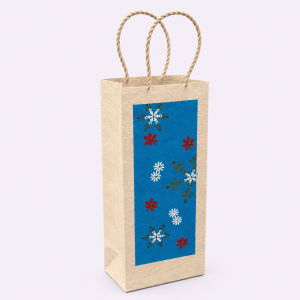 Flower Patched Wine Bag, handmade, ethical, sustainable, eco friendly, wine bag, gifting