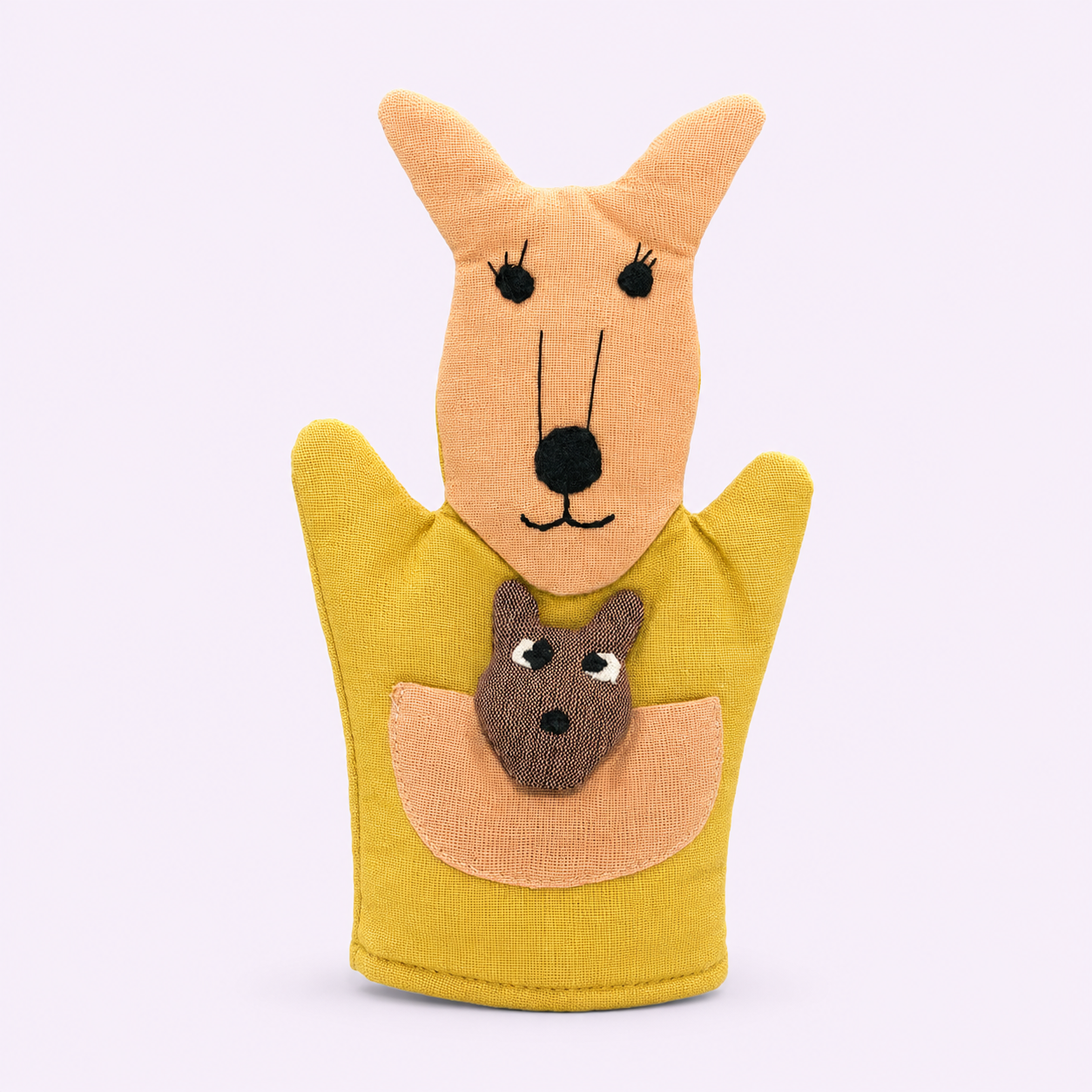 Kangaroo Hand Puppet, hand puppet, sustainable, ethical, handmade, eco friendly, children, play, educational, gifting