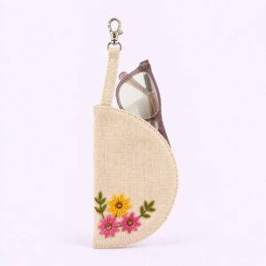 Thread of Freedom Glass Case, handmade, handmade in nepal, handcrafted, sustainable, sustainable living, ethical, gifting, eco friendly, glasses, case, bag, holder