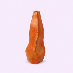 Handmade Raku Origami vase from Nepal