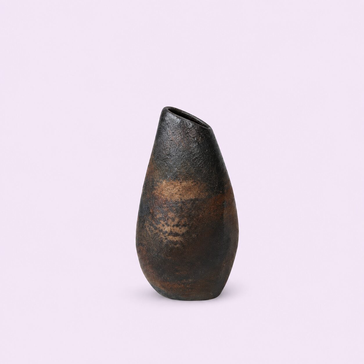 Handmade Raku Matte bud vase from Nepal