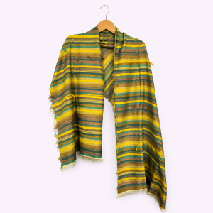 Harvest-Stripe Shee Wool Shawl, Sheep Wool