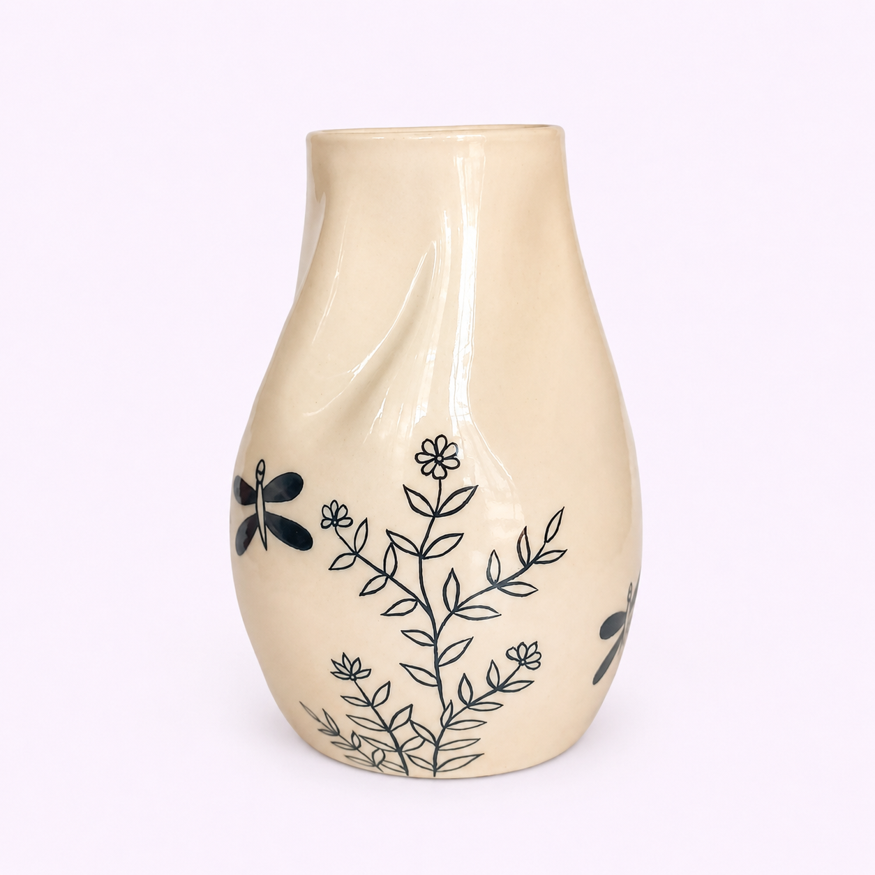 Faceted Twist Vase, handmade, handcrafted, ceramic, decorative vase, home decor, sustainable, ethical, eco friendly