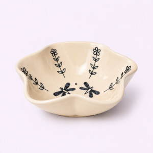 Cone Floral Bowl, handmade, handcrafted, ceramic, decorative bowl, home decor, sustainable, ethical, eco friendly